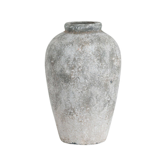 Distressed Stone Tall Ceramic Vase