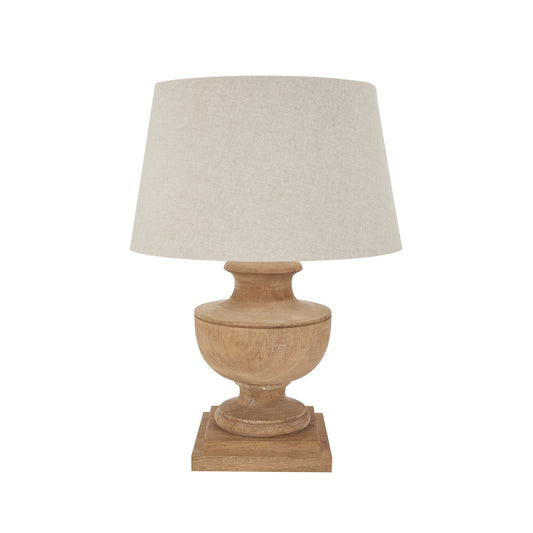 Carberry Light Wood Bowl Lamp