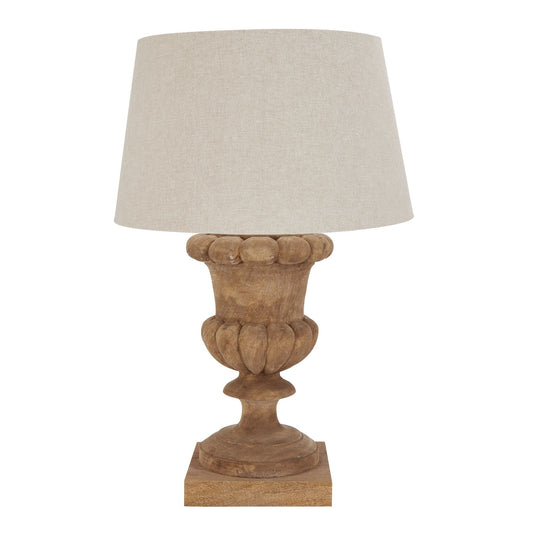 Carberry Light Wood Frilled Lamp