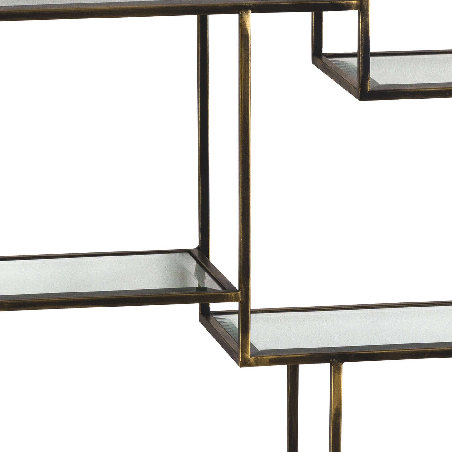 Bronze Mirror Shelf Unit