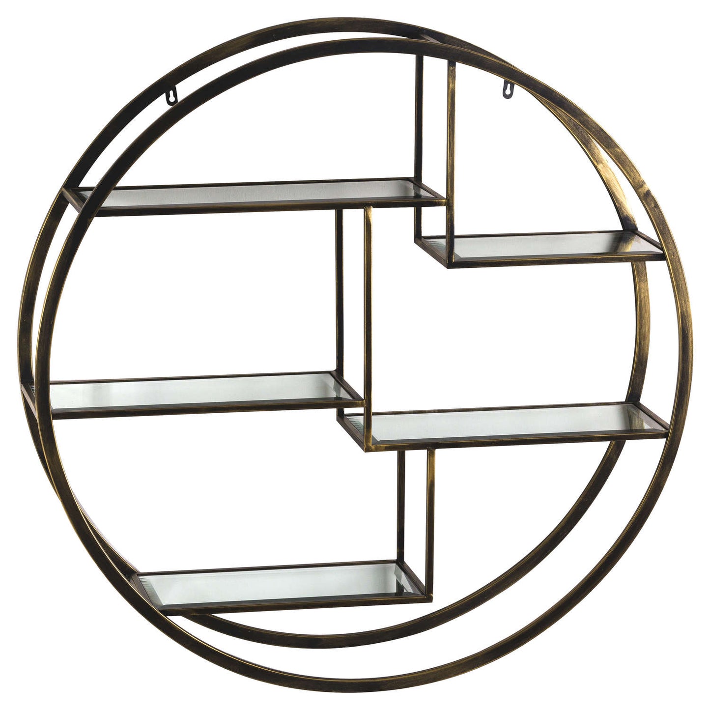 Bronze Mirror Shelf Unit