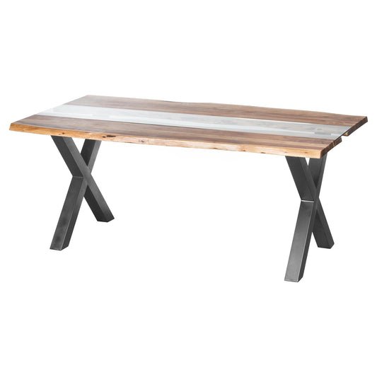 Carpenter Collection Glass Runner Dining Table