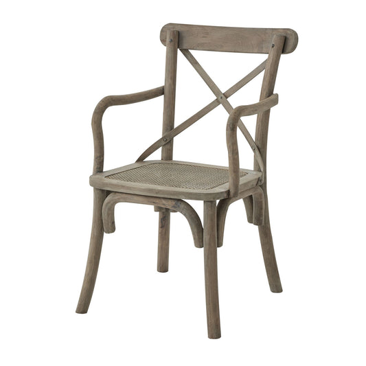 Portia Cross Back Chair With Rush Seat